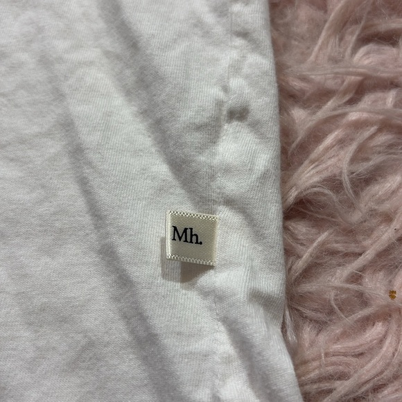 Madhappy White Cropped Short Sleeve Crew Tee sz M - Picture 5 of 9